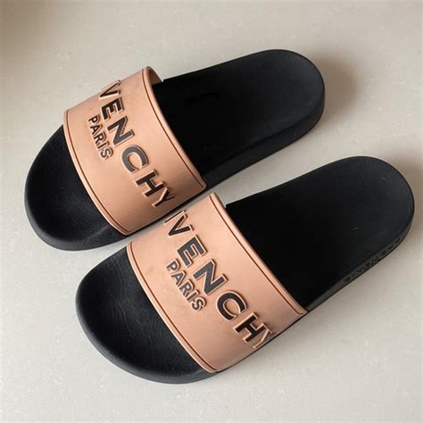 givenchy paris flip flops size 7|Givenchy slides size 35.